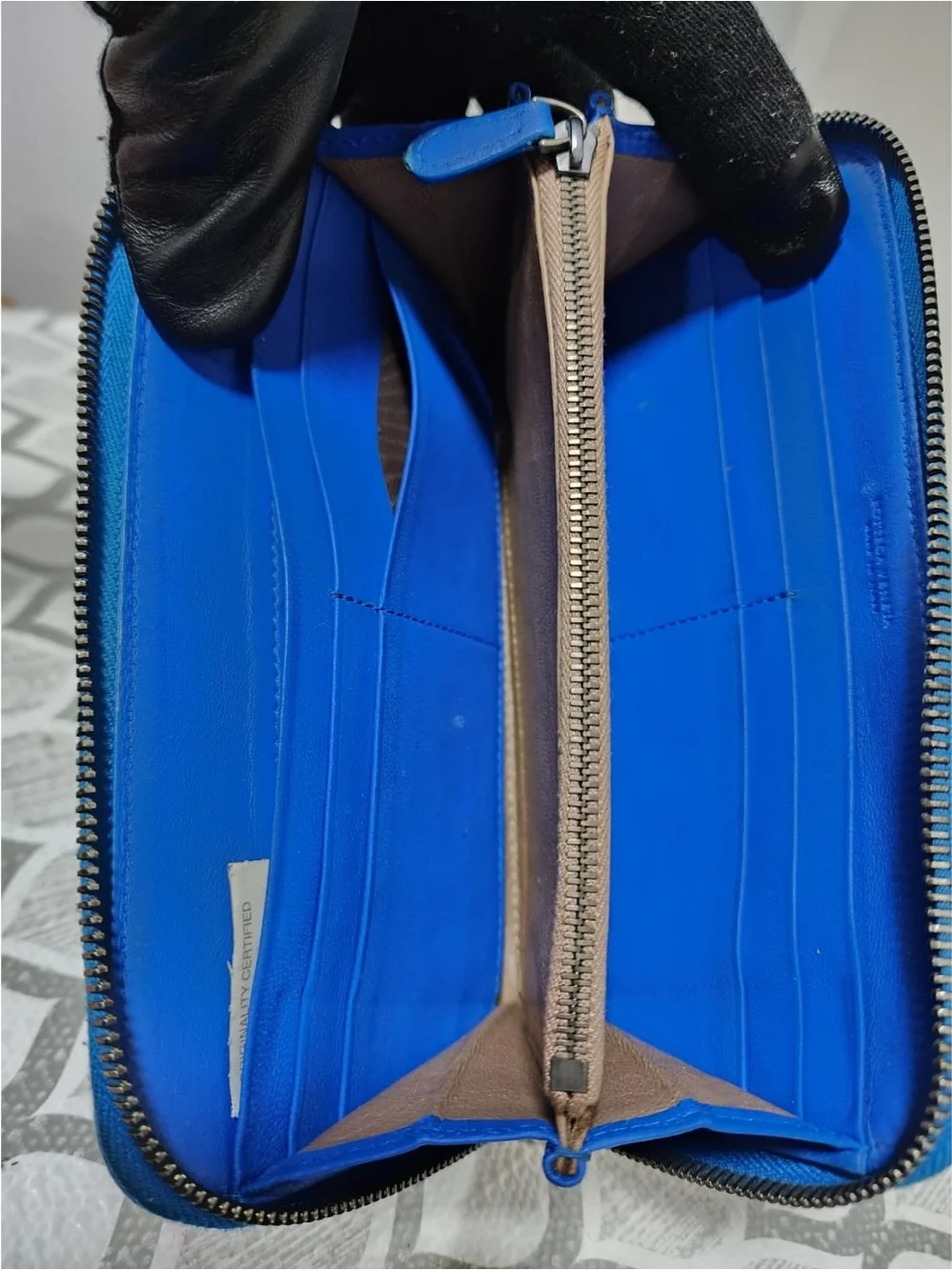 Bottega Veneta Zip-Around Intrecciato Weave Continental Wallet Blue